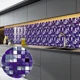 thumbnail image 5 of 10 piezas de pegatinas de mosaico duro morado planas impresas en 2D para papel tapiz de cocina y baño, calcomanías de pared despegables y adhesivas, 5 of 5