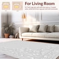 thumbnail image 2 of ODIKA 6' x 9' Machine Washable Non-Slip Area Rug, Baroque leaf High Traffic Rug, Gray, 389757, 2 of 7