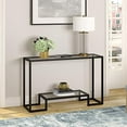 thumbnail image 2 of Henn&Hart 47" Blackened Bronze Metal/Glass Console Table, 2 of 7