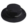 thumbnail image 1 of Sombrero tipo Boonie Bucket para exteriores, pesca, caza, ala ancha, malla, negro, gorra para el sol, 1 of 1