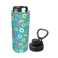 thumbnail image 2 of Haiem Donut Printed Sports Insulated Kettle 18oz stainless steel kettle Leak-proof Water Bottle,Double-wall Insulated Bottle for Travel,Sports,Fitness, 2 of 7