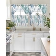 thumbnail image 5 of Summer Coastal Kitchen Curtains Sets 36 Inch Length with Valance, Ocean Watercolor Starfish Shell Seaweed Swag Valances and Tiers Curtain Set Drapes Swag Curtains for Living Room, Bathroom, Bedroom, 5 of 6