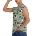 thumbnail image 3 of Fotbe Farm Cows Men's Camiseta sin Mangas Estampada para Hombres, Playera Casual para Gimnasio, Entrenamiento, Playa-Small, 3 of 7