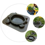 EXHUMKY Black Plastic Turtle Shaped Stepping Stone Mold for Garden Pathway with Unique Pattern and Easy-to-Use Design