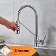 thumbnail image 1 of Grifo de cocina negro mate Rozin, grifo mezclador montado en cubierta, boquilla rociadora de flujo de rotación de 360 grados, fregadero de cocina, grifos fríos y calientes Tan Jianjun unisex, 1 of 2