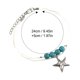 thumbnail image 3 of Tobillera con cuentas de estrella turquesa para niñas, estilo tobillera de playa, joyería, tobillera ajustable, 3 of 8