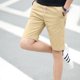 thumbnail image 3 of Clásico suelto casual de lino para hombres para pantalones cortos de playa de verano con cordón corto, 3 of 5