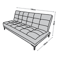 thumbnail image 5 of Sofa Cama Reclinable El Bazar Store Zeus Azul Marino Terciopelo Futon 3 posiciones Abotonado Sala, 5 of 5