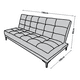 thumbnail image 5 of Sofa Cama Reclinable El Bazar Store Zeus Azul Marino Terciopelo Futon 3 posiciones Abotonado Sala, 5 of 5
