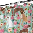thumbnail image 3 of Cute Boxer Dog and Flowers Florals Shower Curtain 72"x72" ,Bathroom Decorative Shower Curtains Set with 12 Hooks,Modern Waterproof Washable Shower Curtain, 3 of 6