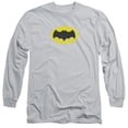 thumbnail image 2 of Batman Classic TV Chest Logo Long Sleeve Adult 18/1 T-Shirt-Silver, 2 of 2