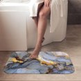 thumbnail image 4 of 1pc Marble with Gold Veins Absorbent Non-Slip Bathroom Thickened Flannel Rug Decor,Soft,Quick Drying,Suitable For Indoor/outdoor Use,Bathrooms,Bedrooms,Kitchens,Terrace,Laundry Rooms,16"x24", 4 of 9