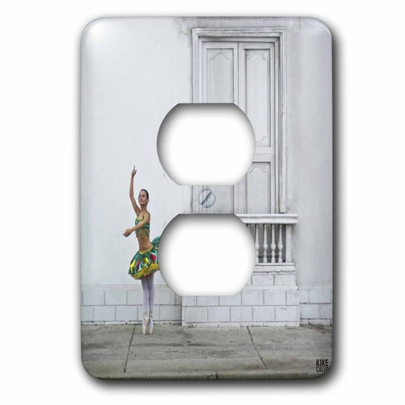3dRose Gina, a Colombian professional ballet dancer in Cartagena - 2 Plug Outlet Cover (lsp_10049_6)