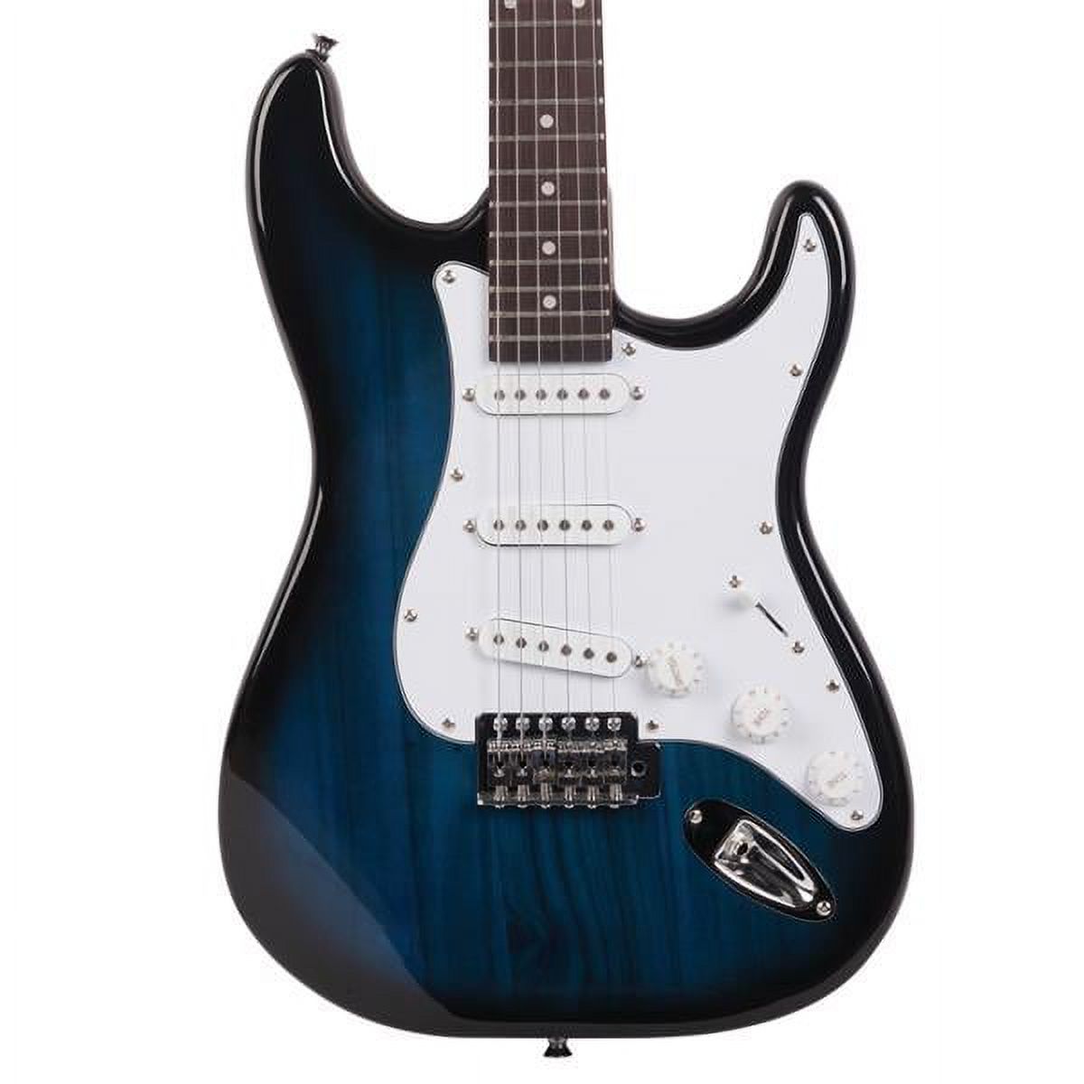 Rosewood Fingerboard Electric Guitar - Classic Blue Finish with Premium Maple Neck - 22-Fret Solid Body Guitar with Dual Humbucker Pickups - Perfect for Beginners & Professional Musicians