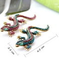 thumbnail image 5 of Naierhg Unisex Brooch Pin Lizard Colorful Rhinestones Jewelry Vintage Long Lasting Blazer Brooch Clothes Decor, 5 of 8