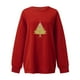thumbnail image 2 of Gibobby Sudaderas para mujer navidad Sudadera con capucha de manga larga con estampado de oro de imitación para mujer(Rojo,M), 2 of 4