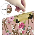 thumbnail image 3 of FMSHPON Cute Vintage Deer Pink Clipboard Hardboard Wood Nursing Clip Board and Pull for Standard A4 Letter 13x9 inches, 3 of 5