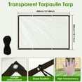 thumbnail image 2 of Grusce Waterproof Chicken Run Tarp Reinforced Edges Coop Covering, Clear Run Tarp with Rope, Chicken Coop Cover for Outdoors Sheds Gardens, 2 of 11
