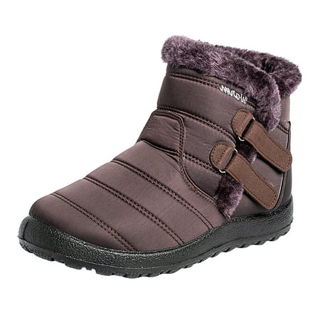 

nsendm Shorty Rain Boot Winter For Women Boots Black For Women Platform Boots Extra Wide Calf Snow Boots for Women Coffee 8.5