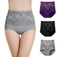 thumbnail image 2 of Xiaoxatg Panties for Women 3 Pack Mixed Color Women's High Waisted Underwear Nylon Granny Panties, 2 of 5