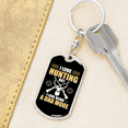 thumbnail image 6 of I Love Hunter'S Keychain Stainless Steel or 18k Gold Dog Tag Keyring, 6 of 10