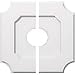 thumbnail image 3 of Ekena Millwork CMP16LE2-04000 16 Po OD x 4 Po ID Carré Locke Architectural Grade Médaillon de Plafond Contemporain PVC - 2 Pièces, 3 of 4
