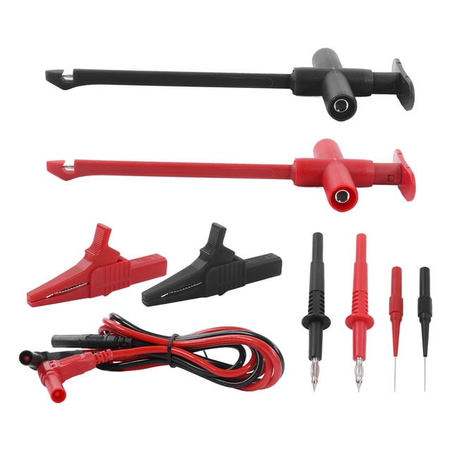 Digital Multi Meter Test Probes, Clip Multimeter Test Leads Kit Safe Fast Measurement Response Maximum 19A With 2 Insulation For Electronic Repair