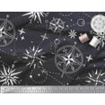 thumbnail image 2 of Soimoi Blue Velvet Fabric Direction Compass Nautical Fabric Prints By Yard 58 Inch Wide, 2 of 3