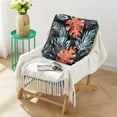 thumbnail image 2 of Island Breeze Floor Cushion&nbsp;– 22x22 Inch Large Pillow, Dutch Velvet, Gentle Floral & Leaf Mix (Subtle Tropical Accent), 2 of 7