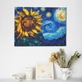 thumbnail image 6 of Gukieu Sunflower Starry Night Vibes Print Horizontal Canvas Decorative Painting 12x16 Inch Shrinkage Resistant Frame Hanging Home Wall Art Decor, 6 of 6