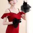 thumbnail image 7 of AINIYS Satin Full-Finger Gloves Ruffled-Cuff Elegant Gloves for Formal Events Cold Weather Outdoor Stylish Wear & Vintage Accessory Black Free Size, 7 of 7