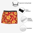 thumbnail image 3 of Vsdgher Red Vintage Flowers Pattern Men's Boxer Brief Underwear,Soft Funny Underwear for Men-X-Large, 3 of 5