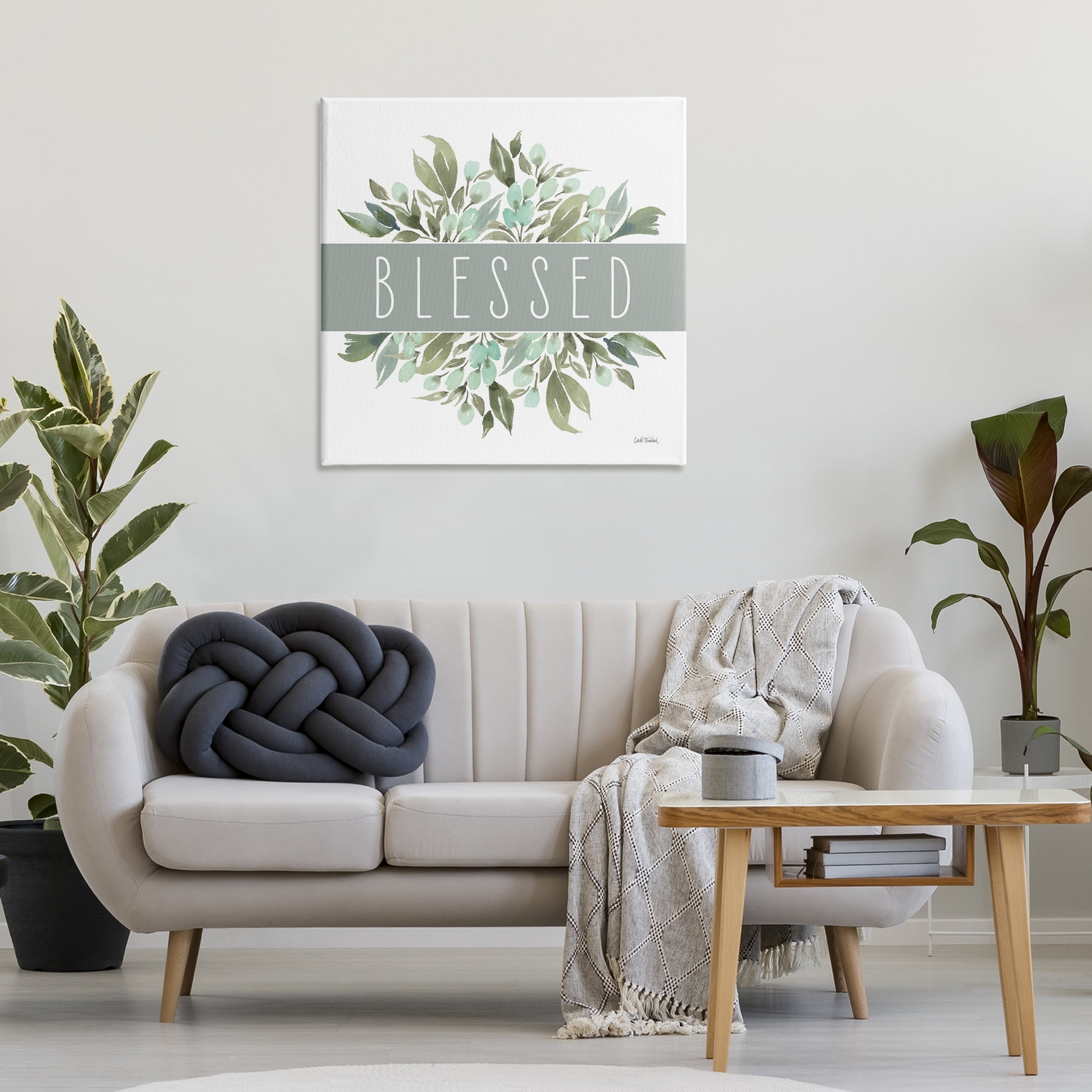 Stupell Industries Blessed Cottage Florals Plants & Flowers Painting Wrapped Canvas Art Print Wall Art, 30 x 30