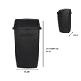 thumbnail image 6 of Mainstays Kitchen Trash Can, 13 Gallon Plastic Garbage Bin with Swing Top Lid, Black, 6 of 7