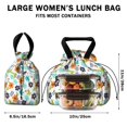 thumbnail image 5 of Pioneer Flower Floral Print Pattern Drawstring Lunch Bag Women - Drawstring Lunch Bag Insulated for Work Office - Stain-Resistant Large Lunchbags for Women with Multi-Pockets, 5 of 6