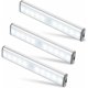 thumbnail image 1 of Tres luces de gabinete de 10 LED, inalámbricas, recargables por USB, magnéticas, sensor de movimiento, 2 modos de luz, portátiles. Luces de armario, luces de emergencia, luces nocturnas para niños., 1 of 5