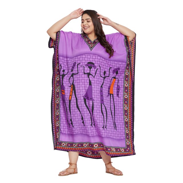 Caftans pour Femmes Longue Maxi Grande Taille Robe Caftans Manches 3/4 Robes pour Dames Filles en Ligne