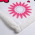 thumbnail image 2 of WPM Throw Blanket- Super Soft Cheerful Warm Caring, Get Well Soon Gift, Microfiber Sherpa Plush Healing Thoughts Love for Women Girls Moms Patient Fluffy Comfort Hope Gift, White Red Flowers, 2 of 3