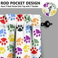 thumbnail image 5 of Kitchen Curtains 36 Inch Short - 3 Panel Set with Cute Cat Paw Pattern, Rod Pocket Window Curtain, 100% Polyester for Pet Lovers Farmhouse, Cafe, Kitchen, Bedroom, Easy Wash, 5 of 6
