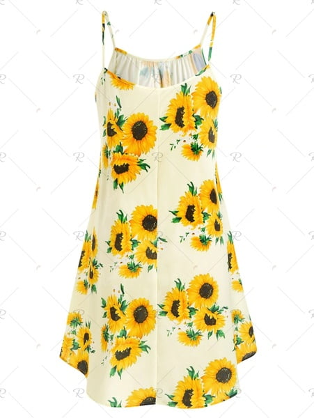 sunflower print sundress