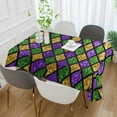thumbnail image 5 of Coolnut Mardi Gras Rectangle Tablecloth Spill-Proof Polyester Table Cloth Table Cover for Kitchen Dining Picnic Holiday Party Decoration, 54"x72", 5 of 7