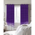 thumbnail image 3 of Purple Waves Blackout Curtains, Light Blocking Print Window Curtains, Ombre Abstract Art Gradient Modern Thermal Insulated Window Drapes for Living Room Kitchen Cafe 2 Panels, 104"W x 63"L, 3 of 9