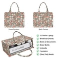 thumbnail image 2 of Large Capacity Tote Bag,Pioneer Flower Floral Print Pattern Handbag Fashion Luxury Tote Bag,15.7"x13"x 5.1" Inches,Laptop Compatible, 2 of 6