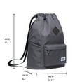 thumbnail image 2 of KAUKKO Cordón Deportes Mochila Gimnasio Yoga Bolsa Hombro Mochila para Hombres y Mujeres KAUKKO  K2031-Darkgrey, 2 of 5