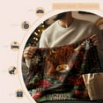 thumbnail image 4 of 1pc Christmas Cow & Highland Cow Print Flannel Blanket - Soft All-Season Throw for Bed, Sofa, Travel, Office - Machine Washable Holiday Decor with Poinsettias & Snowflakes, Cozy Gift for Men & Women,, 4 of 8