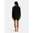 thumbnail image 2 of Lissome Women’s Super Soft Jersey Knit Long Sleeve Sleep Top and Shorts Pajama Set, 2-Piece, Sizes S-3X, 2 of 4
