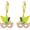 Mardi Gras Mask, variant on St Patricks Day Shamrock Dangle Earrings 925 Sterling Silver Four Leaf Clover Earrings Irish Jewelry Gifts for Women