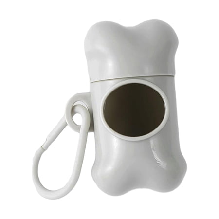 Dog Bag Holder Pet Waste Bag Dispenser for Leash Portable Lightweight Doggy Gray