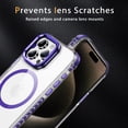 thumbnail image 5 of ELEHOLD for iPhone 16 Pro Case,Magnetic Compatible with Mag Safe Accessory Slim Thin Kickstand Shockproof Transparent Bumper Cover Non-Yellowing Shock-Absorbent Case for iPhone 16 Pro,Purple, 5 of 8