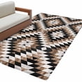 thumbnail image 2 of Brown Aztecs Runner Rug 2.7x5 FT, Non Slip Entryway Carpet, Abstract Southwest Geometric Vintage Tribal Washable Soft Floor Carpet Entrance Mat Non-Shedding Throw Rug for Hallway Laundry Room Bedside, 2 of 9